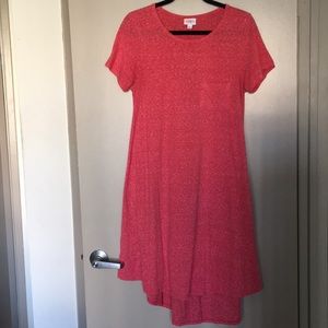 LULAROE Carly in “Heathered” Coral - M
